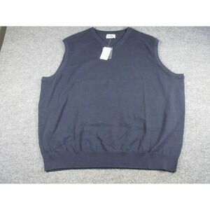 Harbor Bay Men's V Neck Sweater Vest Dark Blue Size 2XL‎ Cotton Classic #1956